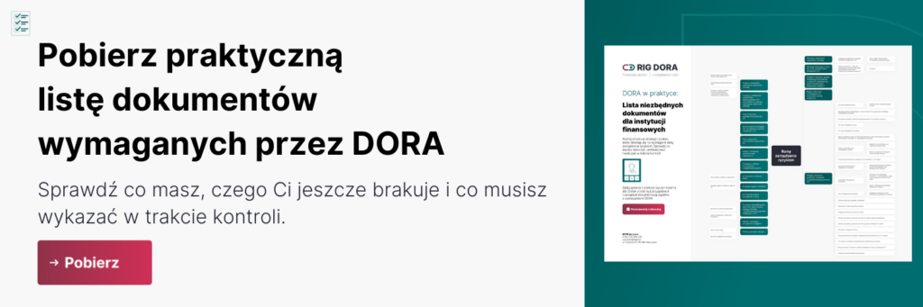 lista wymaganych dokumentow przez rozporzadzenie dora